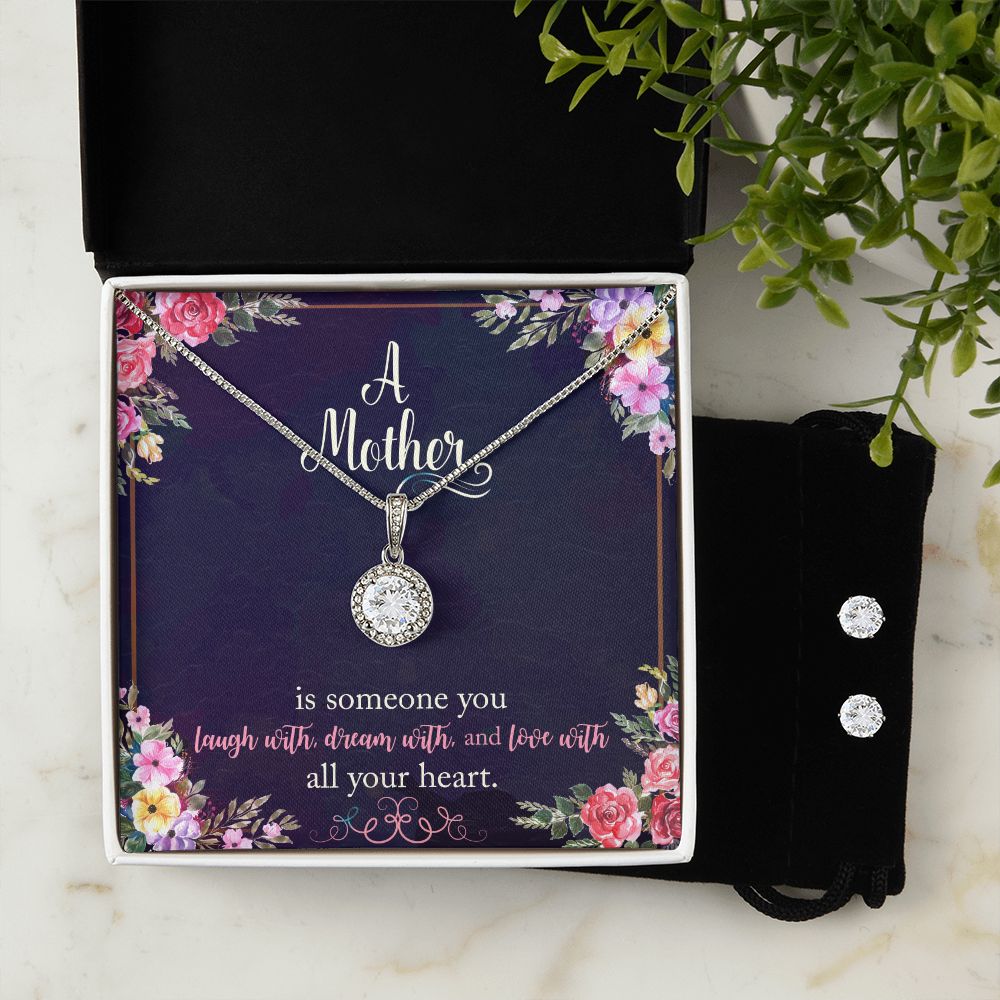 Mom Solitaire Jewelry Set-The gift of you | Custom Heart Design