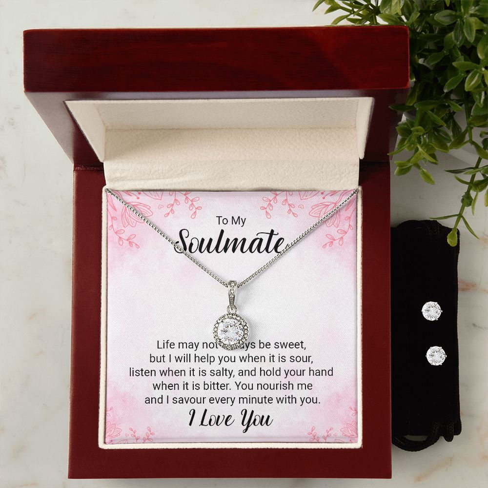 Girlfriend Necklace and Earring Set, Girlfriend Jewelry Gift Set | Custom Heart Design