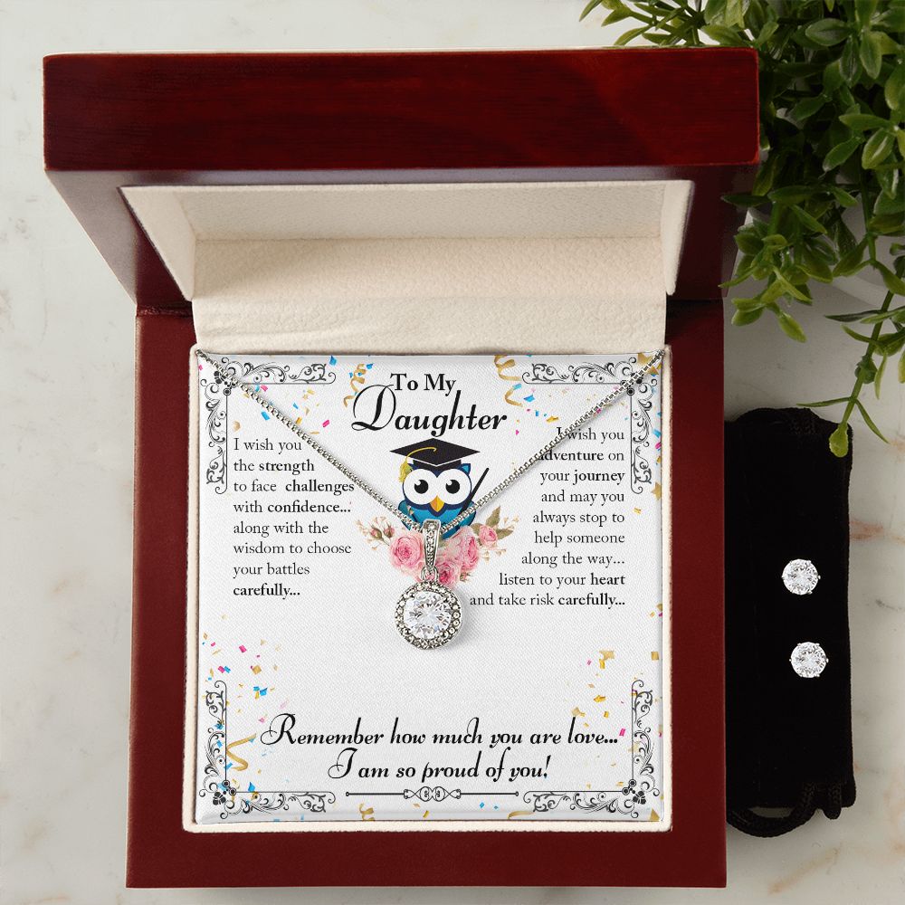 Daughter Eternal Hope Necklace and Earring Set | Custom Heart Design