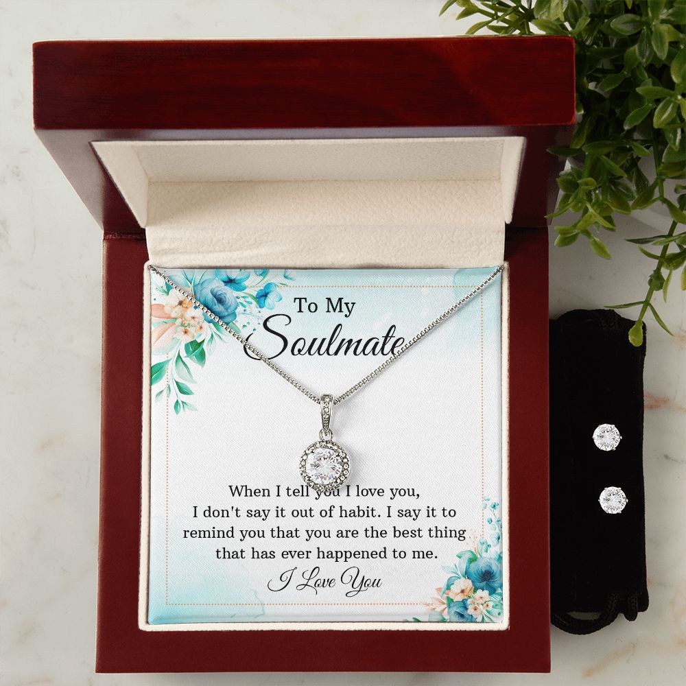 Girlfriend Necklace and Earring Set, Girlfriend Jewelry Gift Set | Custom Heart Design