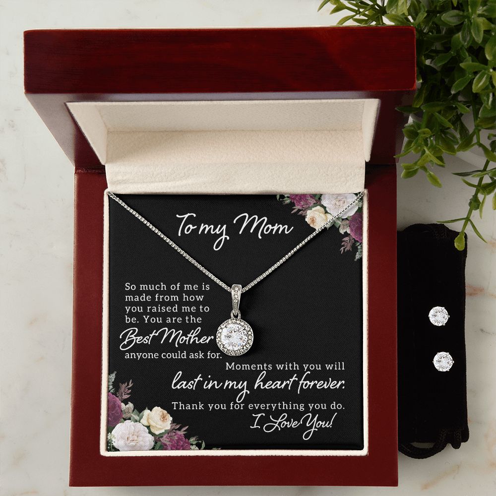 Mom Solitaire Jewelry Set-You are the best Mother | Custom Heart Design