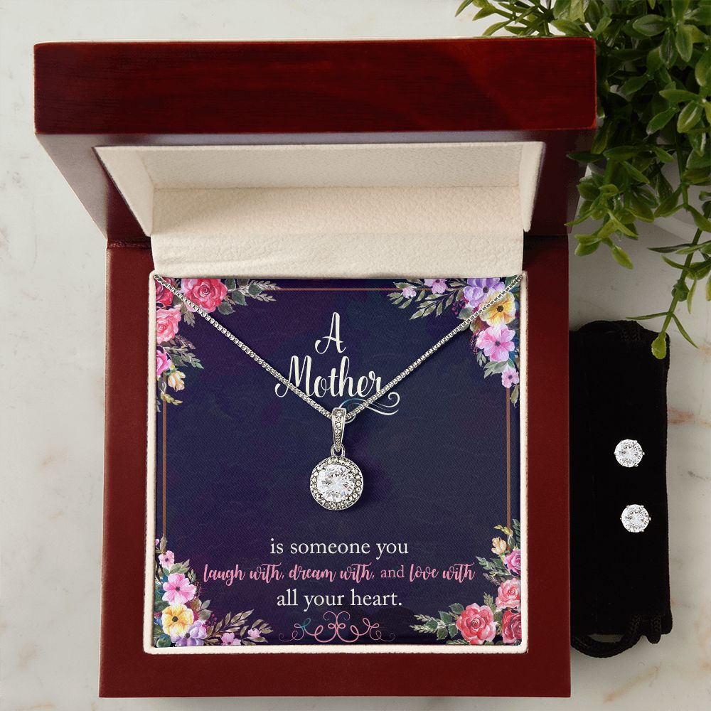 Mom Solitaire Jewelry Set-The gift of you | Custom Heart Design