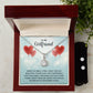 Girlfriend Necklace and Earring Set, Girlfriend Jewelry Gift Set | Custom Heart Design