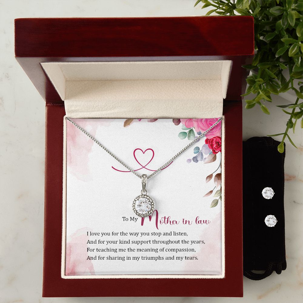 Mother in Law Solitaire Jewelry Set-Your kind support | Custom Heart Design