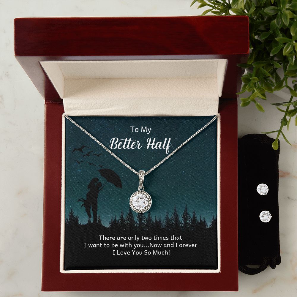 Girlfriend Necklace and Earring Set, Girlfriend Jewelry Gift Set | Custom Heart Design
