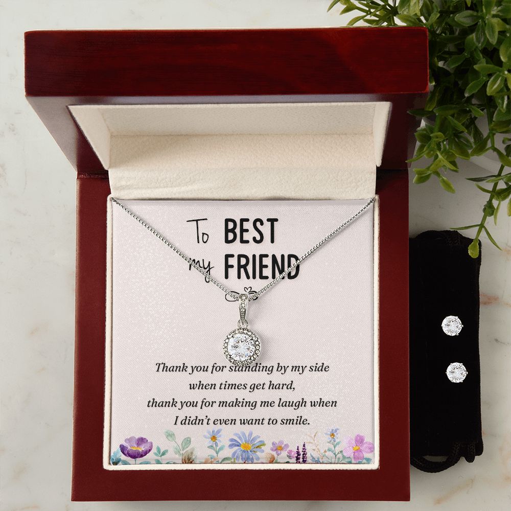 Mom Solitaire Jewelry Set-You are my best friend | Custom Heart Design
