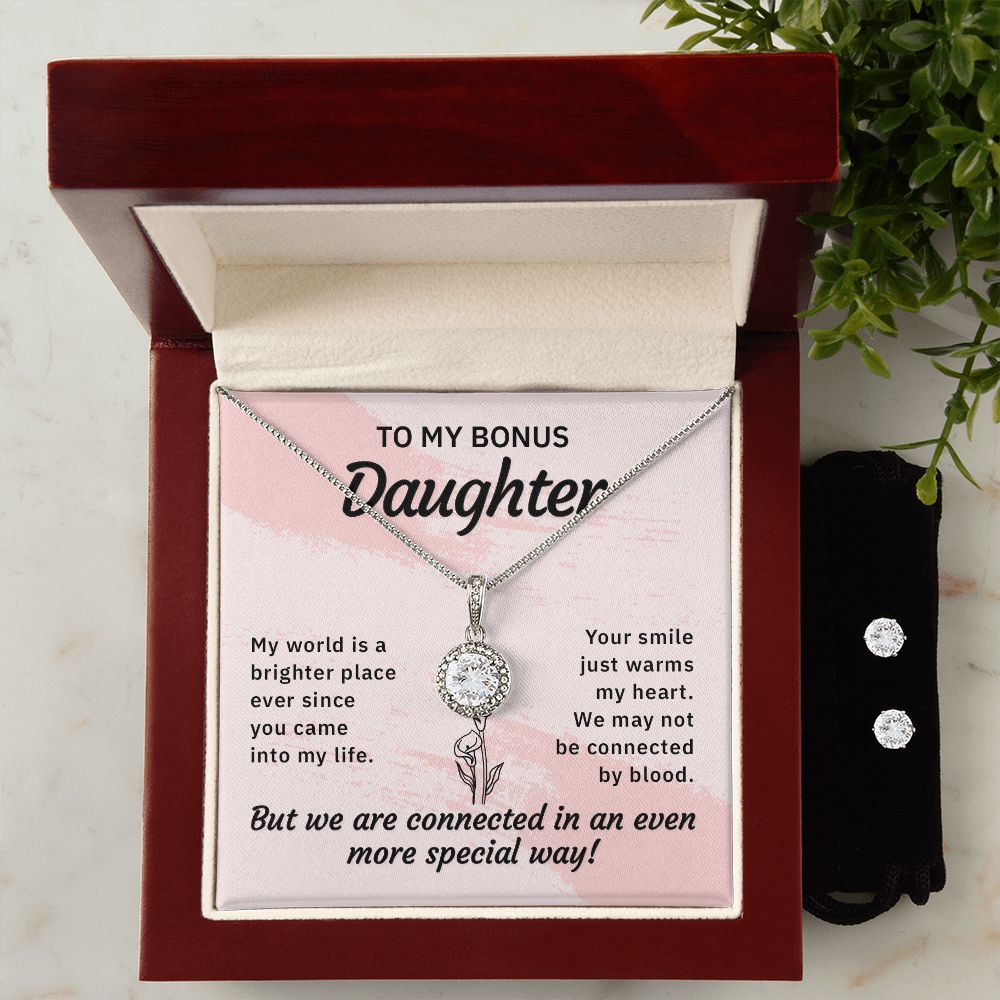 Daughter Eternal Hope Necklace and Earring Set | Custom Heart Design