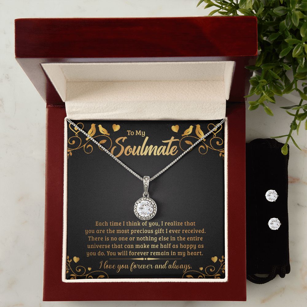 Girlfriend Necklace and Earring Set, Girlfriend Jewelry Gift Set | Custom Heart Design