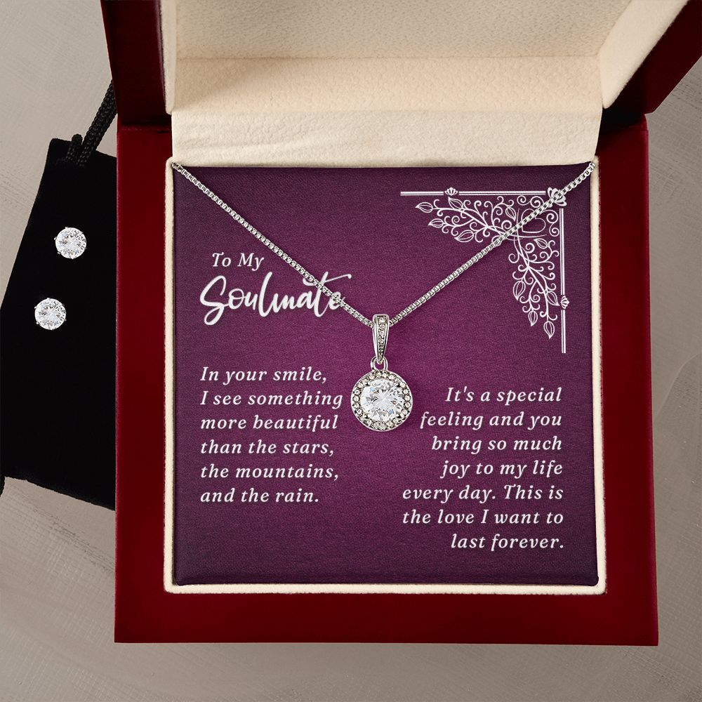 Girlfriend Necklace and Earring Set, Girlfriend Jewelry Gift Set | Custom Heart Design