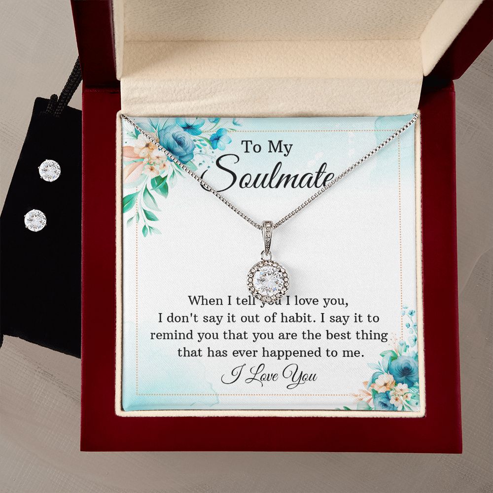 Girlfriend Necklace and Earring Set, Girlfriend Jewelry Gift Set | Custom Heart Design