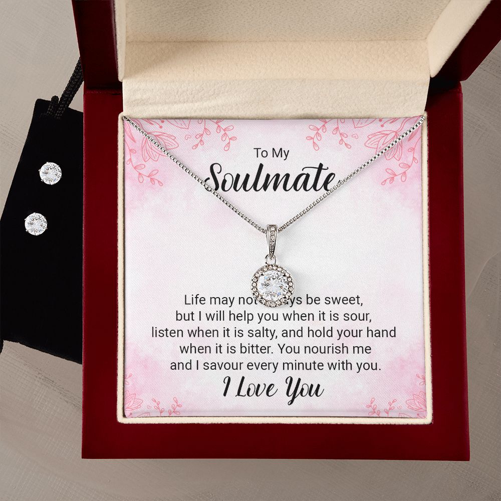 Girlfriend Necklace and Earring Set, Girlfriend Jewelry Gift Set | Custom Heart Design