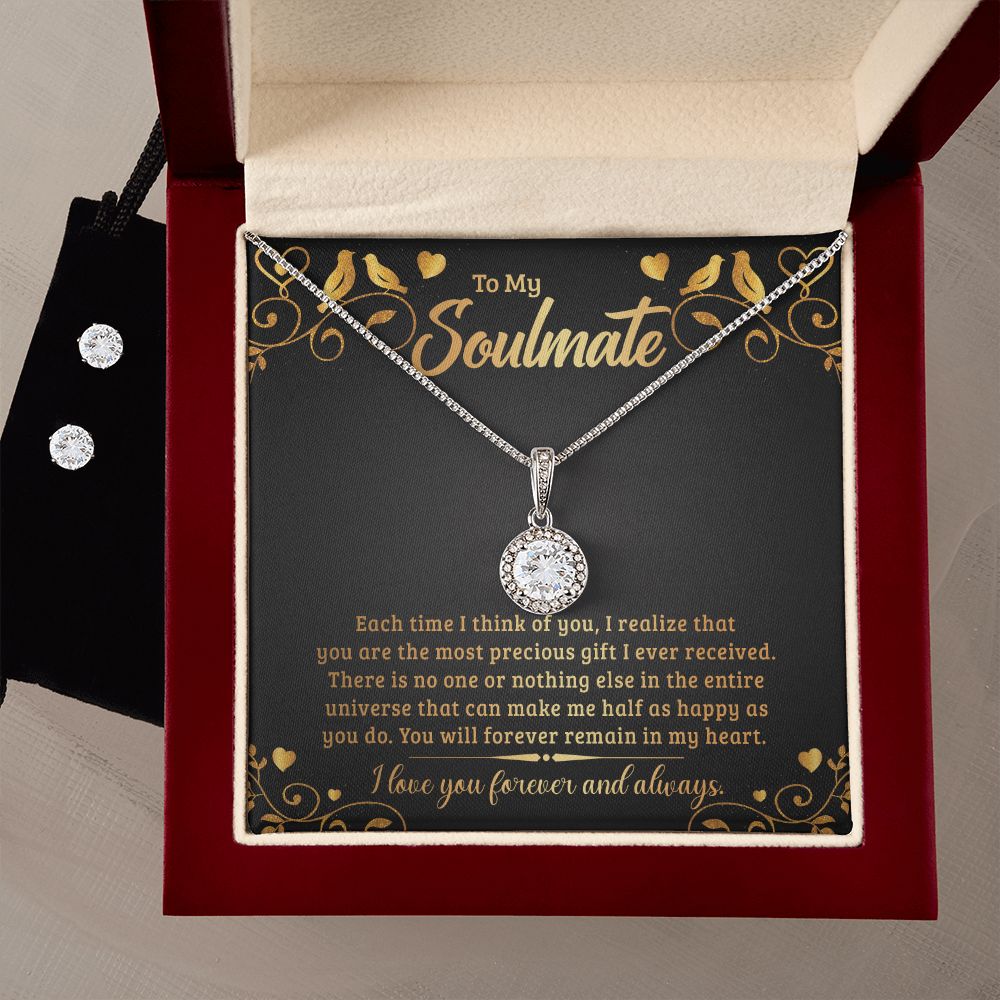 Girlfriend Necklace and Earring Set, Girlfriend Jewelry Gift Set | Custom Heart Design