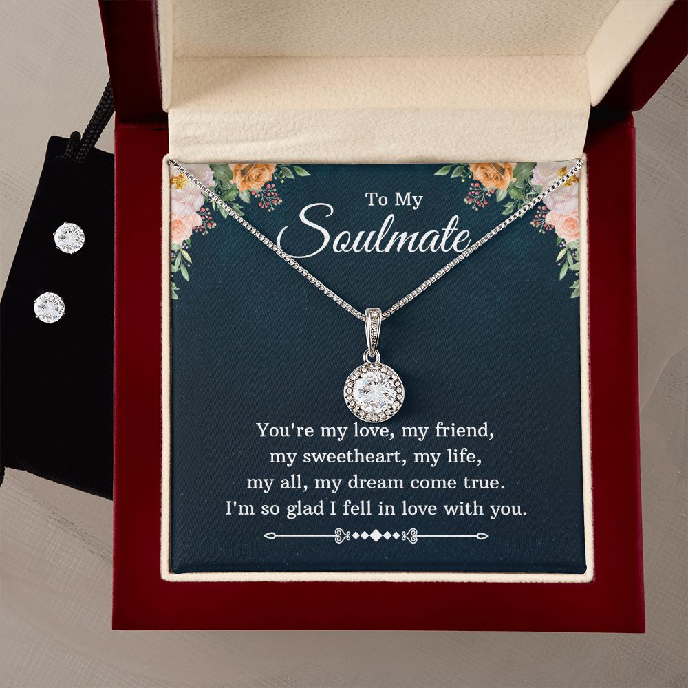 Girlfriend Necklace and Earring Set, Girlfriend Jewelry Gift Set | Custom Heart Design
