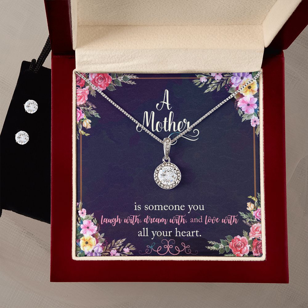 Mom Solitaire Jewelry Set-The gift of you | Custom Heart Design