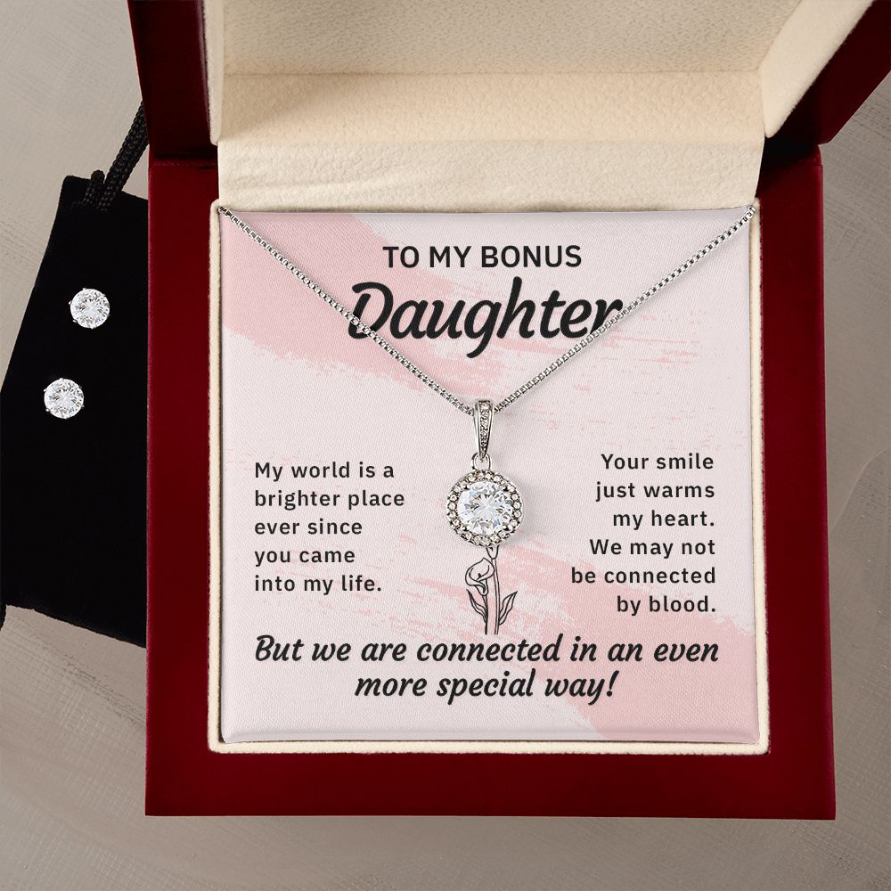 Daughter Eternal Hope Necklace and Earring Set | Custom Heart Design