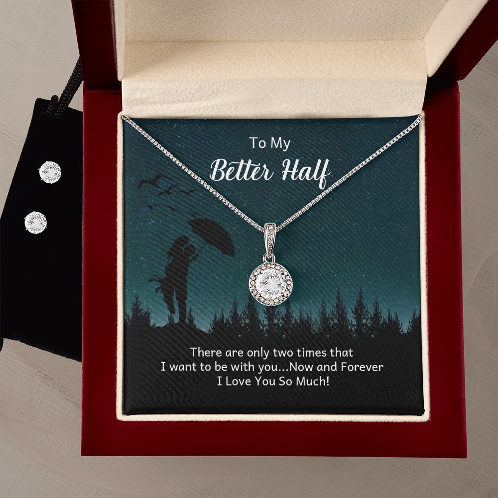 Girlfriend Necklace and Earring Set, Girlfriend Jewelry Gift Set | Custom Heart Design