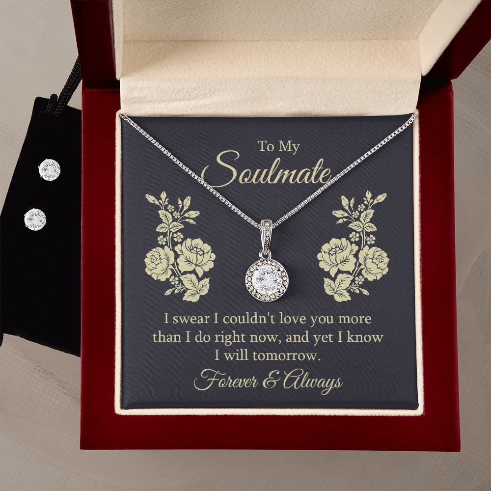 Girlfriend Necklace and Earring Set, Girlfriend Jewelry Gift Set | Custom Heart Design