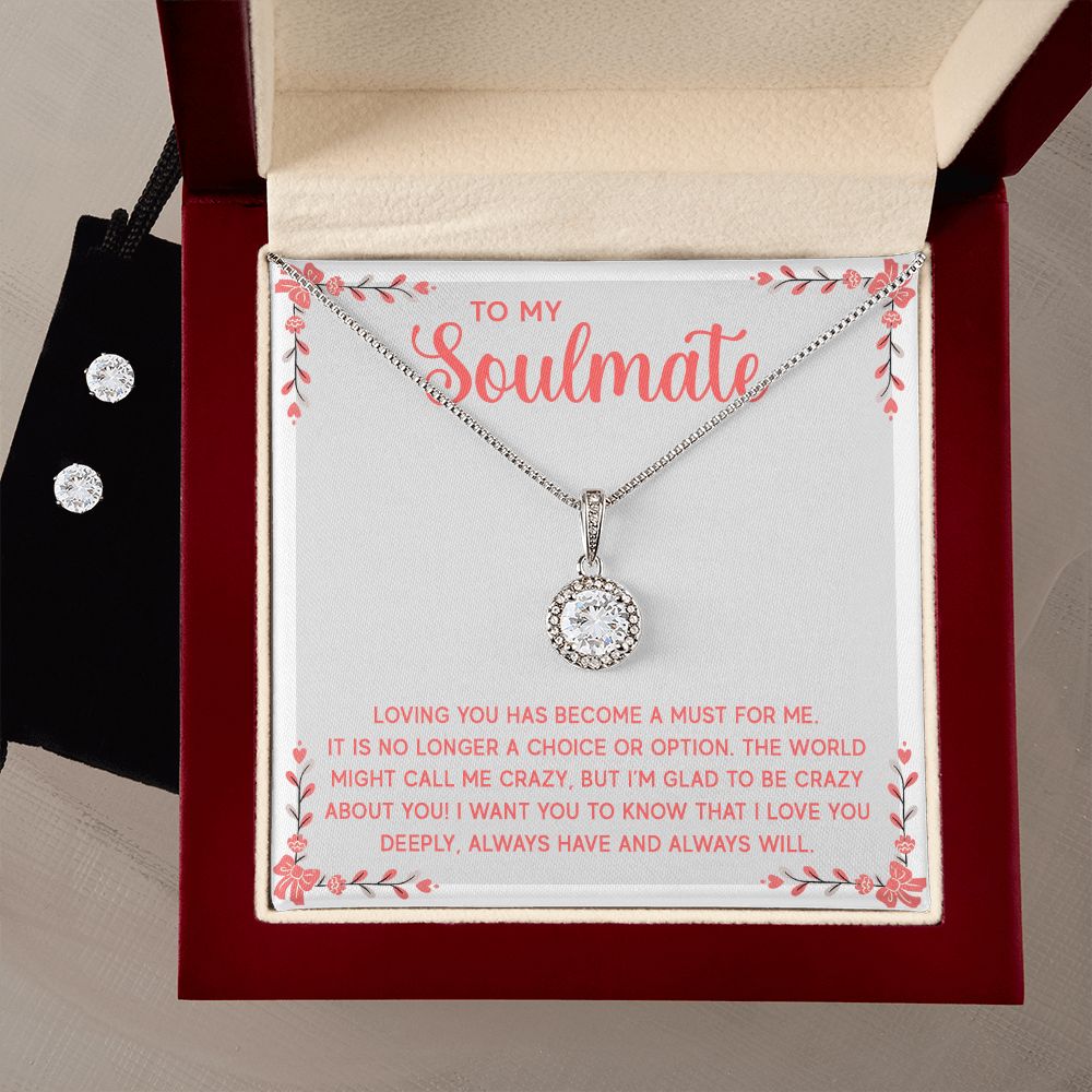 Girlfriend Necklace and Earring Set, Girlfriend Jewelry Gift Set | Custom Heart Design