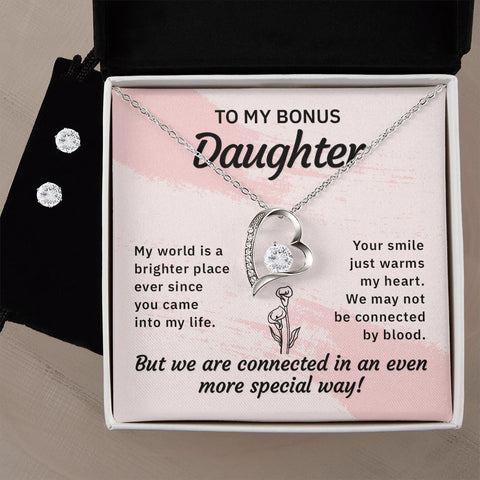 Daughter Forever Love Heart Jewelry Set | Custom Heart Design