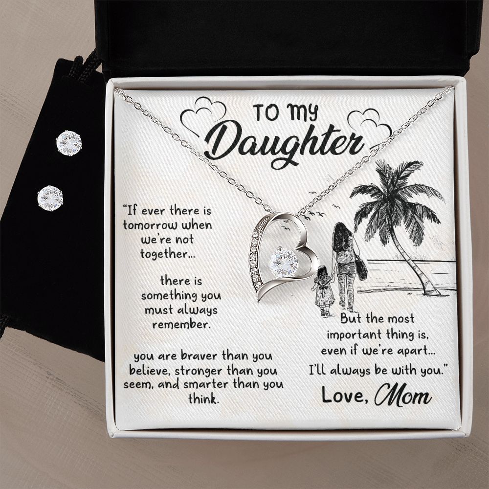 Daughter Forever Love Heart Jewelry Set | Custom Heart Design