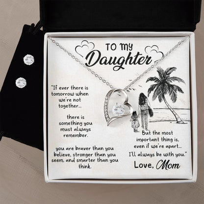Daughter Forever Love Heart Jewelry Set | Custom Heart Design