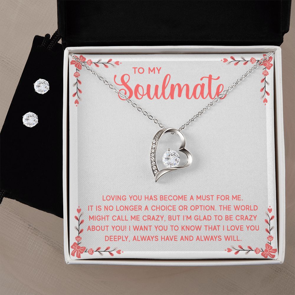 Girlfriend Jewelry Set, Heart Necklace and Earring Set | Custom Heart Design