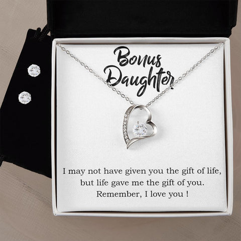Daughter Forever Love Heart Jewelry Set | Custom Heart Design
