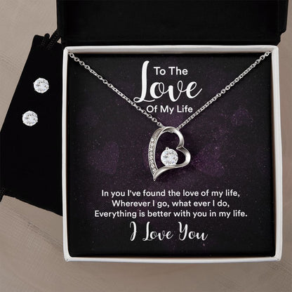 Girlfriend Jewelry Set, Heart Necklace and Earring Set | Custom Heart Design