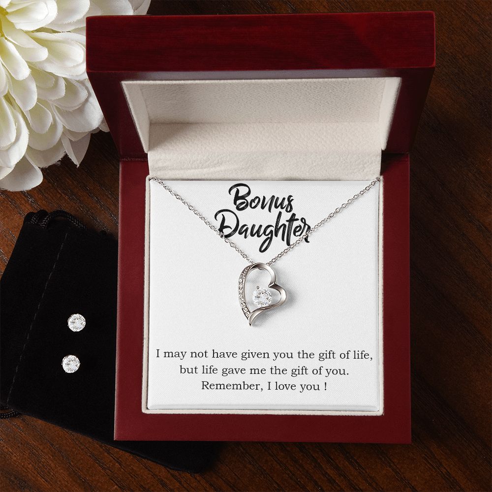 Daughter Forever Love Heart Jewelry Set | Custom Heart Design