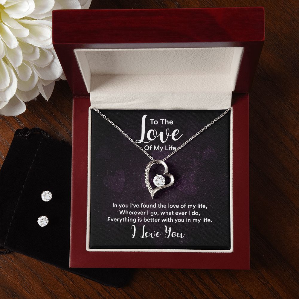 Girlfriend Jewelry Set, Heart Necklace and Earring Set | Custom Heart Design