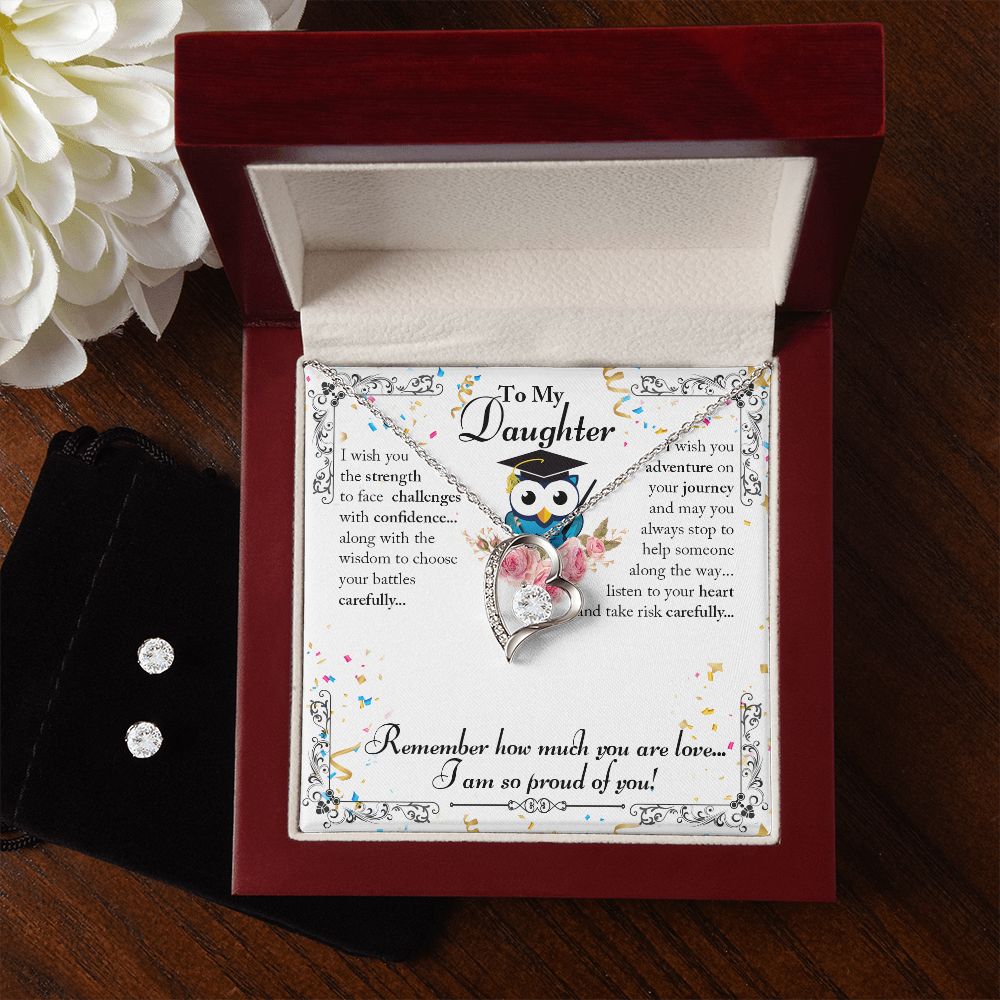 Daughter Forever Love Heart Jewelry Set | Custom Heart Design
