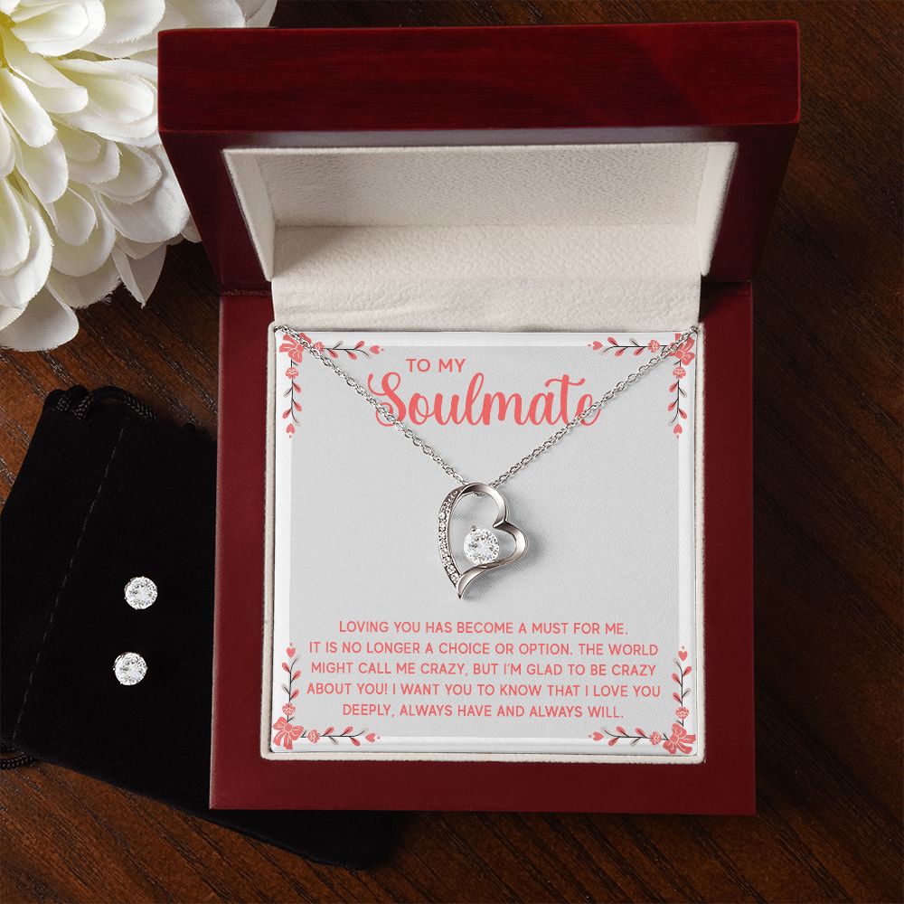 Girlfriend Jewelry Set, Heart Necklace and Earring Set | Custom Heart Design