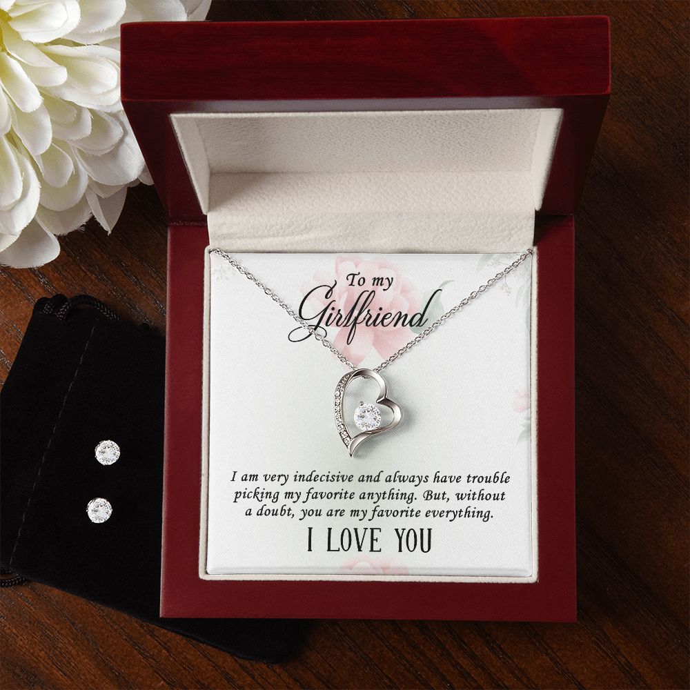 Girlfriend Jewelry Set, Heart Necklace and Earring Set | Custom Heart Design