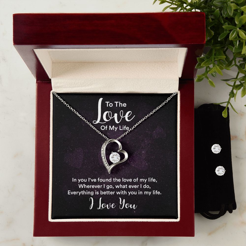 Girlfriend Jewelry Set, Heart Necklace and Earring Set | Custom Heart Design