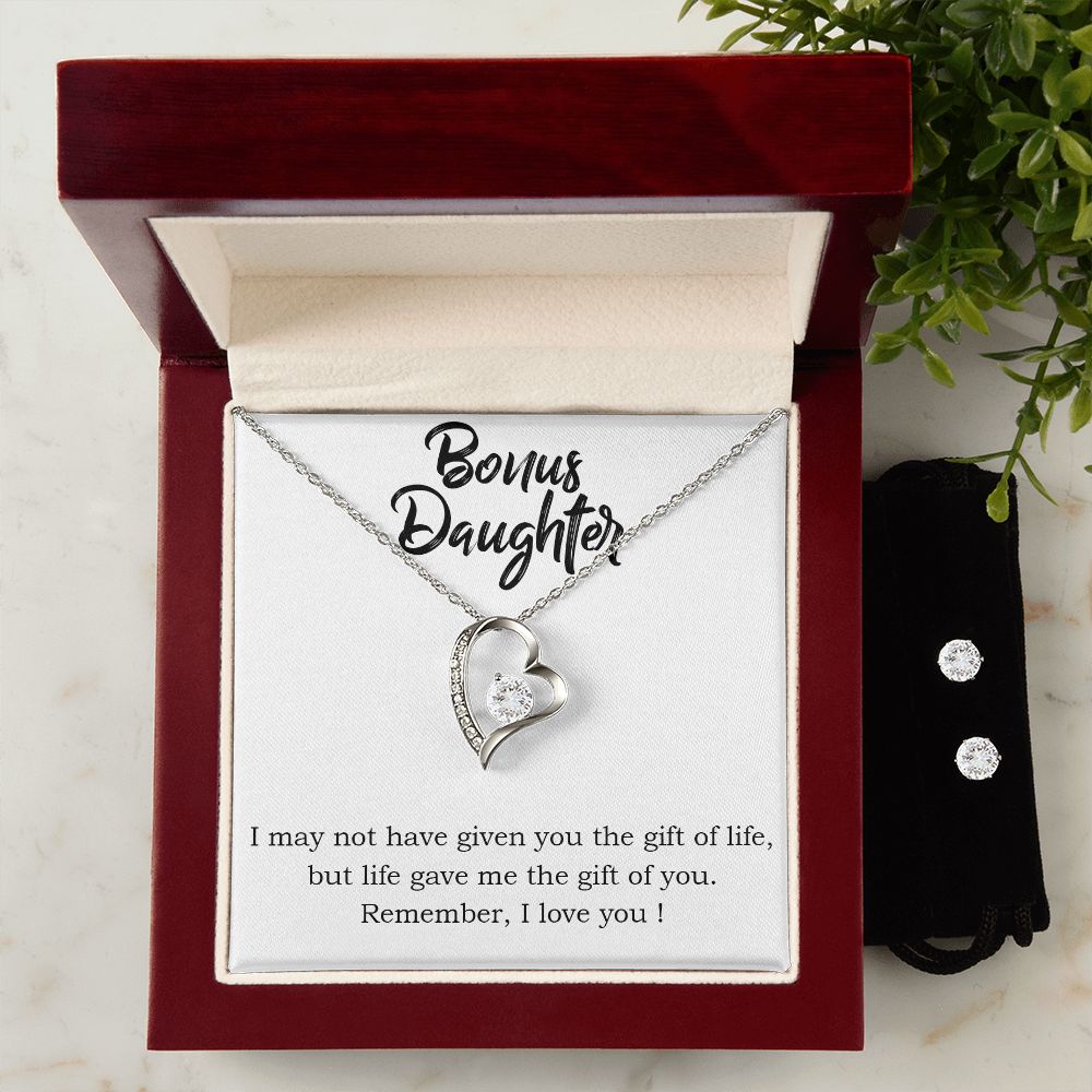 Daughter Forever Love Heart Jewelry Set | Custom Heart Design