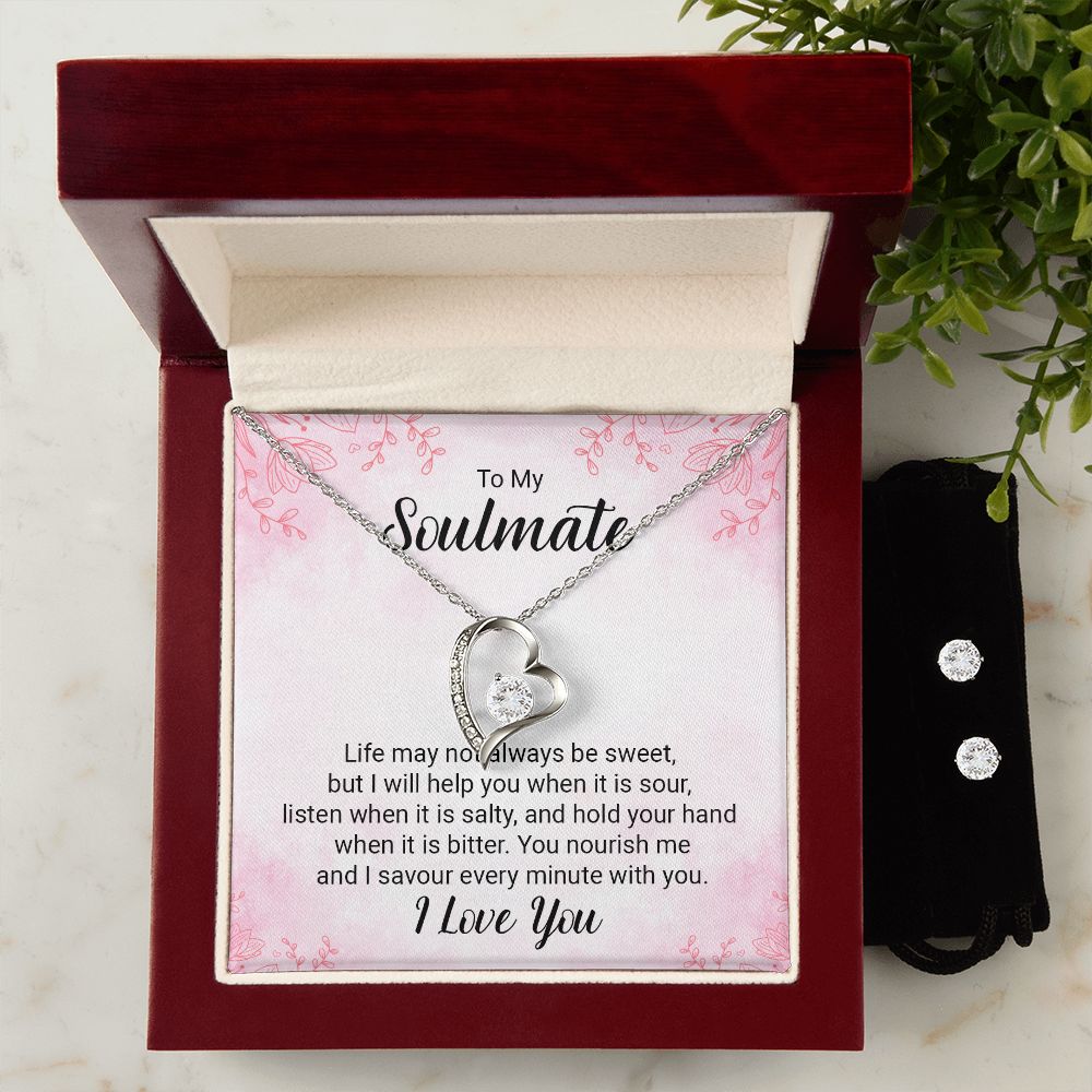 Girlfriend Jewelry Set, Heart Necklace and Earring Set | Custom Heart Design