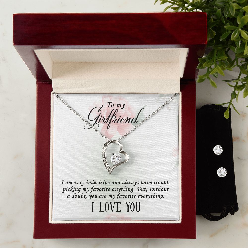 Girlfriend Jewelry Set, Heart Necklace and Earring Set | Custom Heart Design