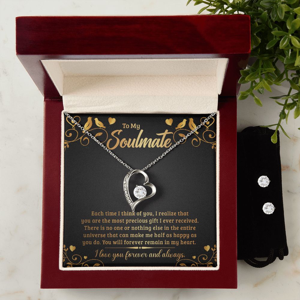 Girlfriend Jewelry Set, Heart Necklace and Earring Set | Custom Heart Design