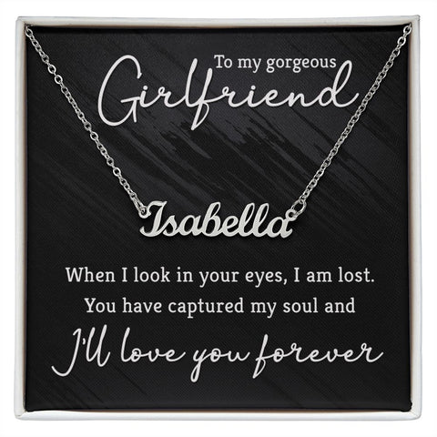 Girlfriend Custom Name Necklace-Love you forever | Custom Heart Design