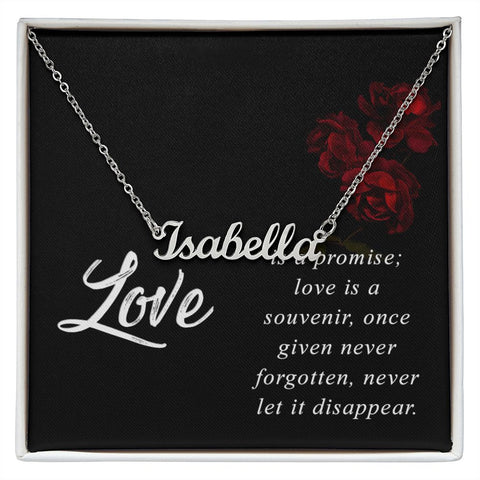 Sweetheart Name Necklace-Love is a promise | Custom Heart Design
