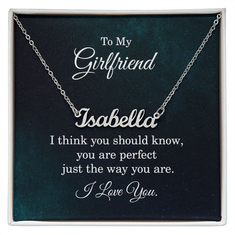 Girlfriend Custom Name Necklace-I think you should know | Custom Heart Design