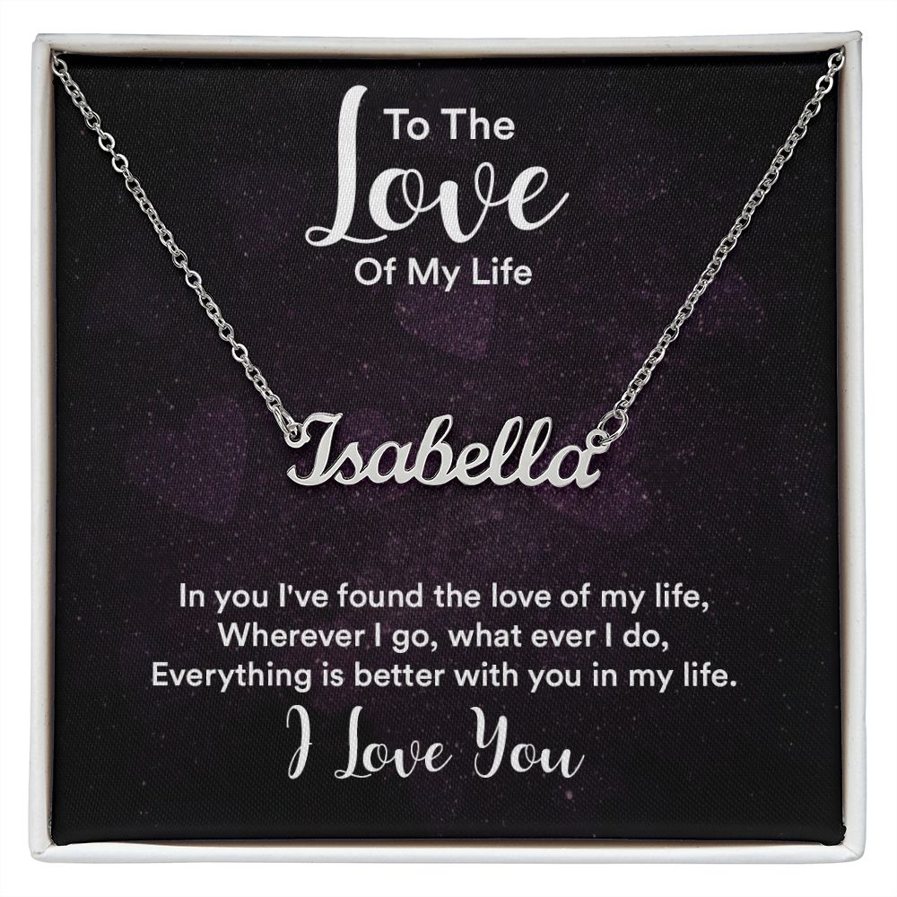 My Love Name Necklace-In you I found | Custom Heart Design