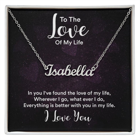 My Love Name Necklace-In you I found | Custom Heart Design
