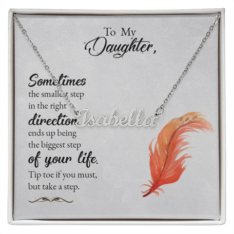 Daughter Name Necklace | Custom Heart Design