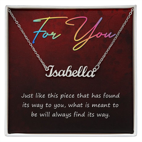 Name Necklace for Her-I found you | Custom Heart Design