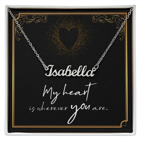 Sweetheart Name Necklace-My heart | Custom Heart Design