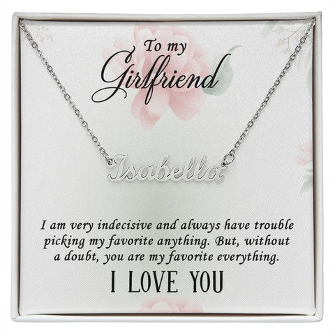Girlfriend Name Necklace-I am indecisive | Custom Heart Design