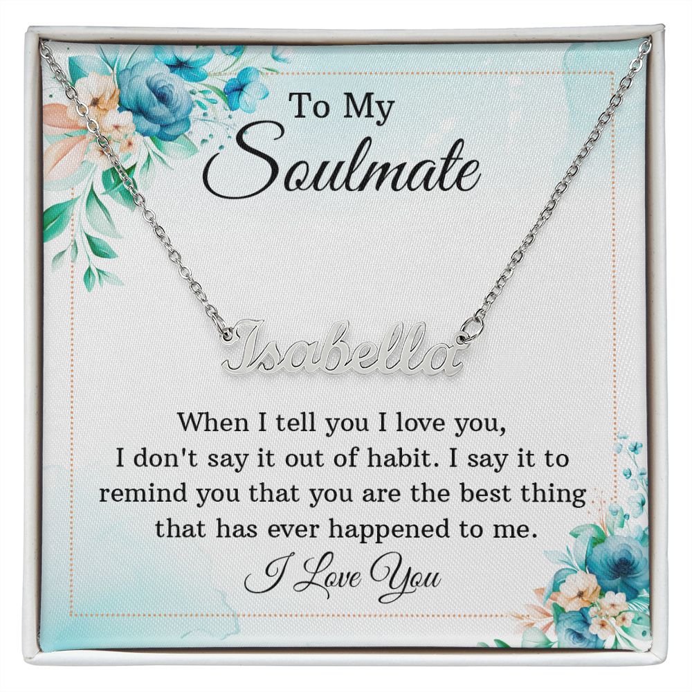 Soulmate Name Necklace-You are the best | Custom Heart Design