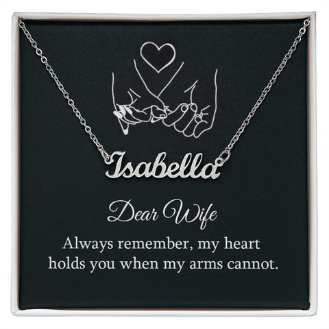 Wife Custom Name Necklace-Always Remember | Custom Heart Design