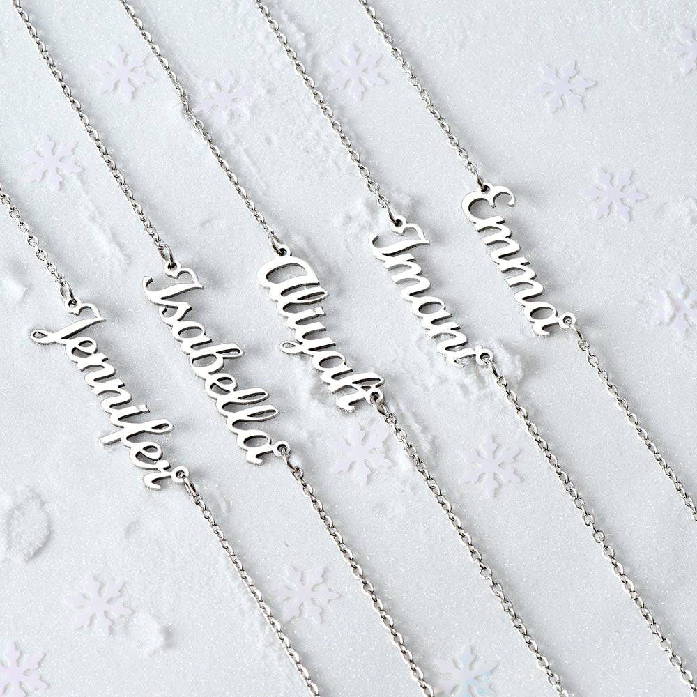 Girlfriend Name Necklace-You are a blessing | Custom Heart Design